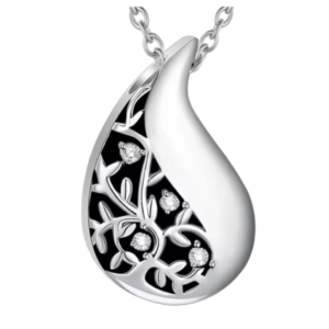 teardrop urn pendant close up